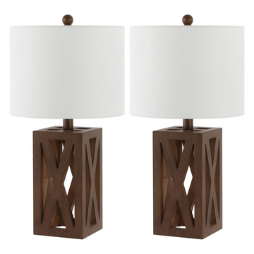 Stewart 21.5" Wood LED Table Lamp - JONATHAN Y